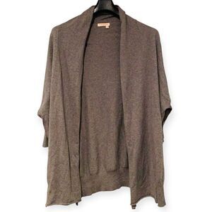 Fresh Produce Gray Speckled Dolman Sleeve Open Cardigan Sweater Size S/M